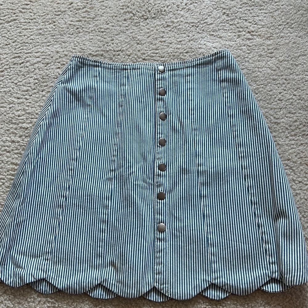 Striped high waisted skirt